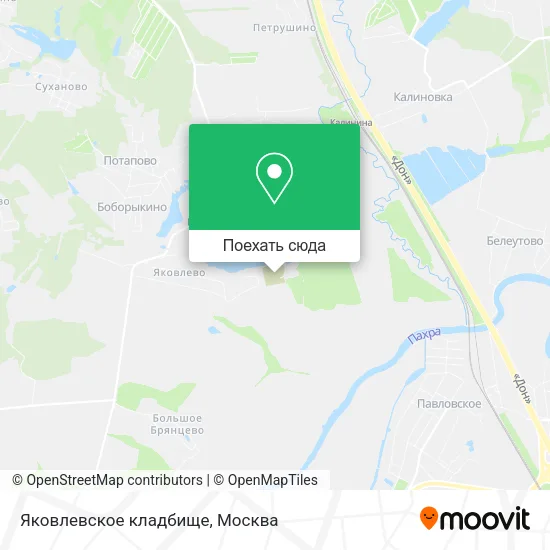 Карта Яковлевское кладбище