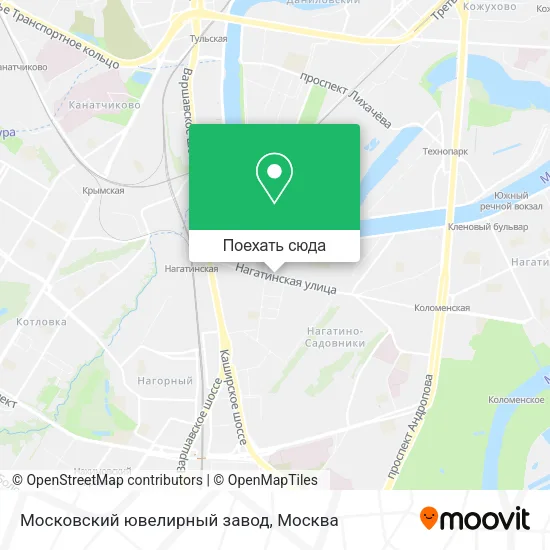 Карта Московский ювелирный завод
