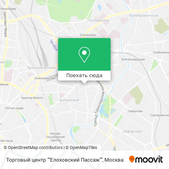 Карта Торговый центр ""Елоховский Пассаж""