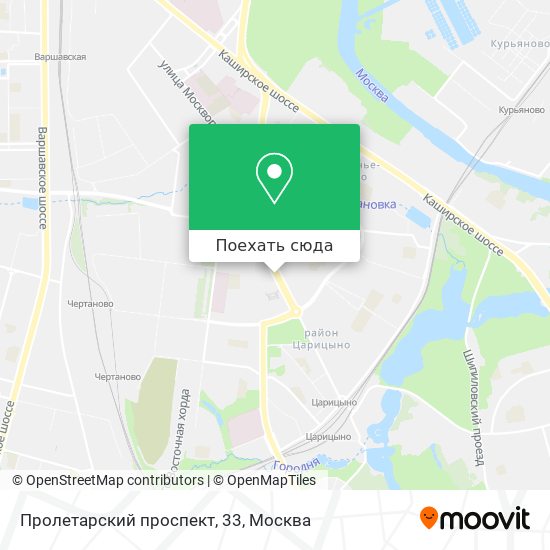 Карта Пролетарский проспект, 33