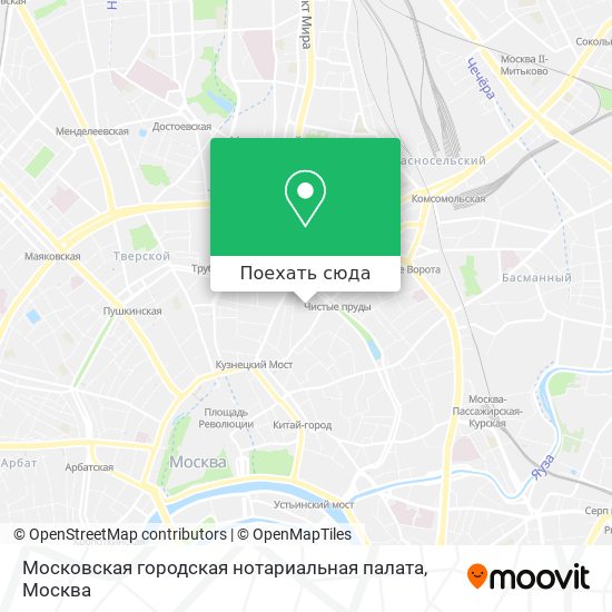 Карта Московская городская нотариальная палата