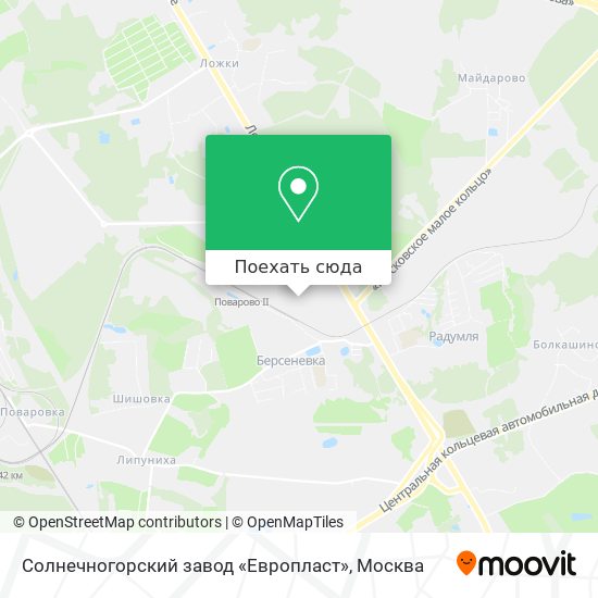Карта Солнечногорский завод «Европласт»