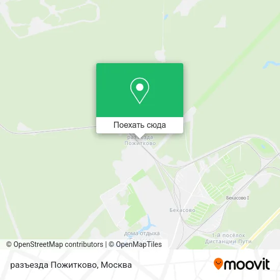 Карта разъезда Пожитково