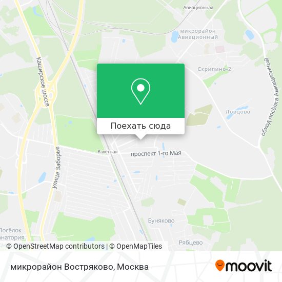 Карта микрорайон Востряково
