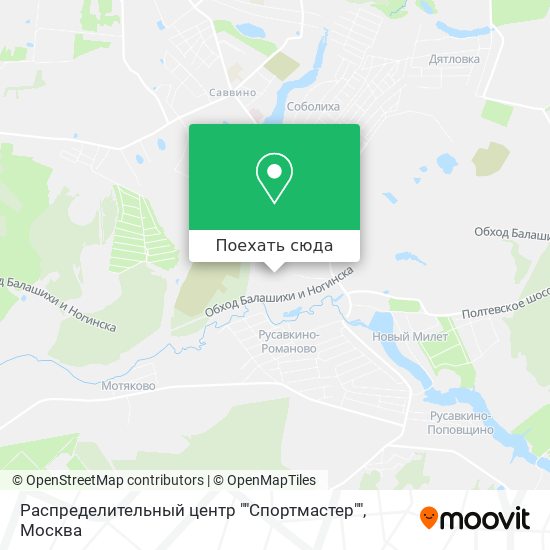 Карта Распределительный центр ""Спортмастер""
