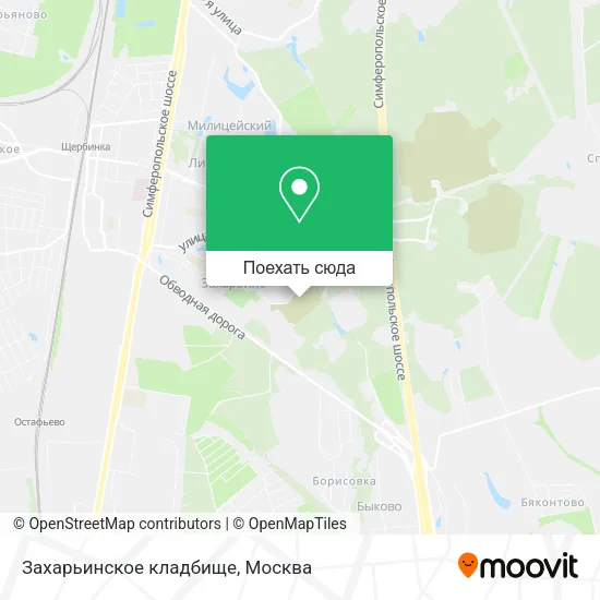 Карта Захарьинское кладбище