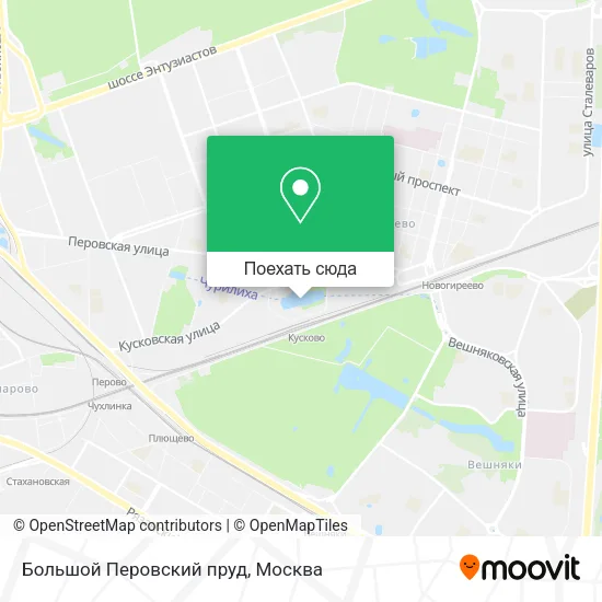 Карта Большой Перовский пруд