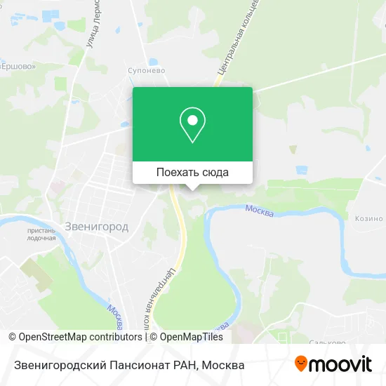 Карта Звенигородский Пансионат РАН