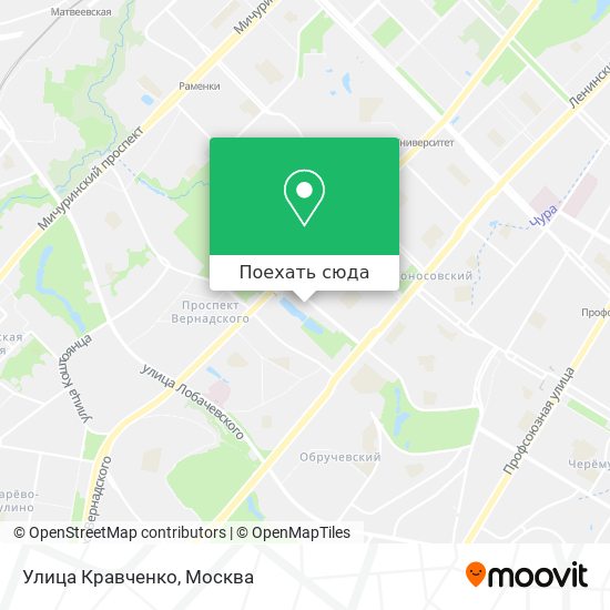Карта Улица Кравченко