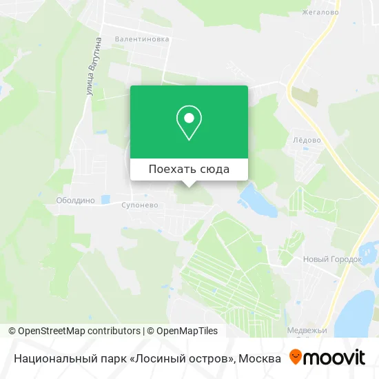 Карта Национальный парк «Лосиный остров»