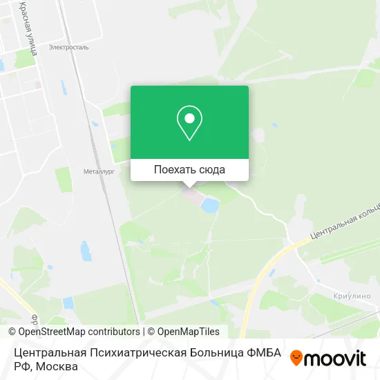 Карта Центральная Психиатрическая Больница ФМБА РФ