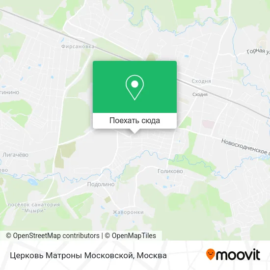 Карта Церковь Матроны Московской