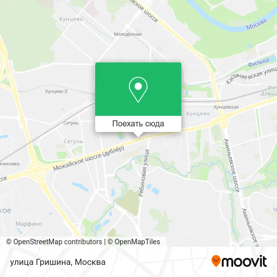Карта улица Гришина
