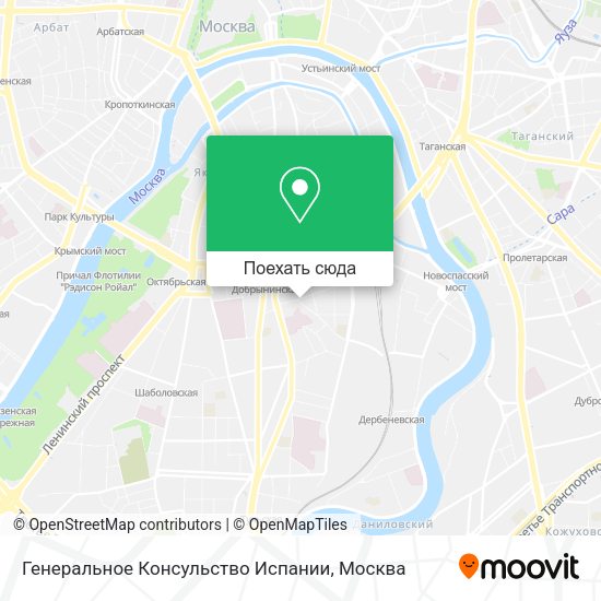 Карта Генеральное Консульство Испании