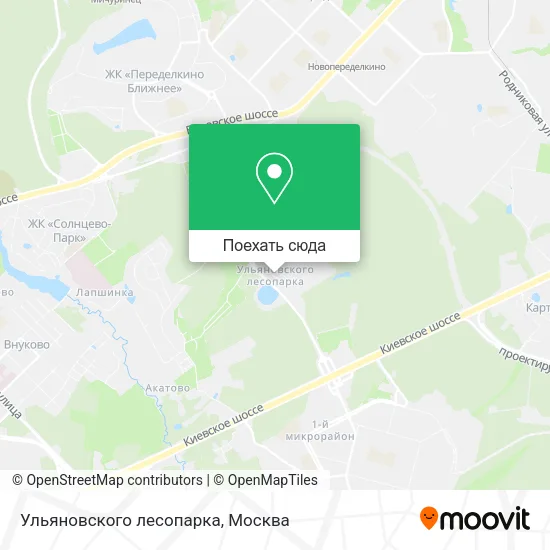 Карта Ульяновского лесопарка