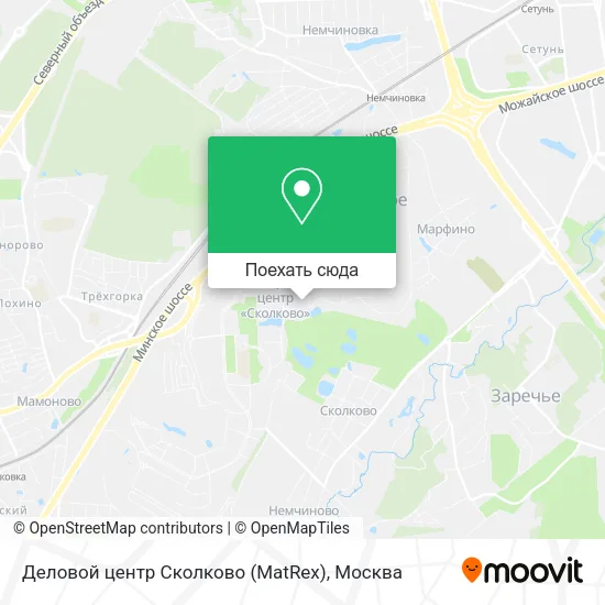 Карта Деловой центр Сколково (MatRex)