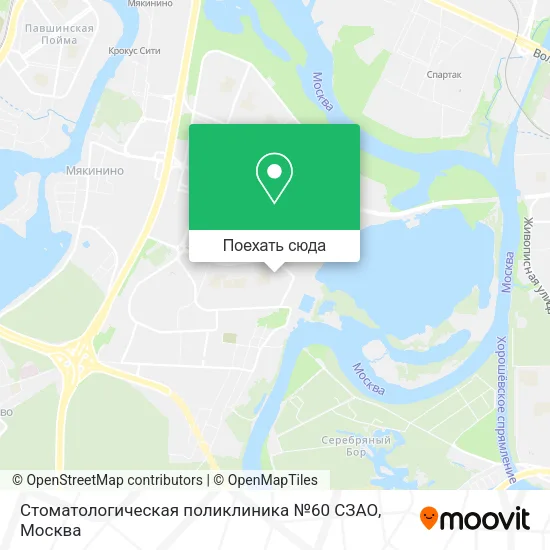 Карта Стоматологическая поликлиника №60 СЗАО