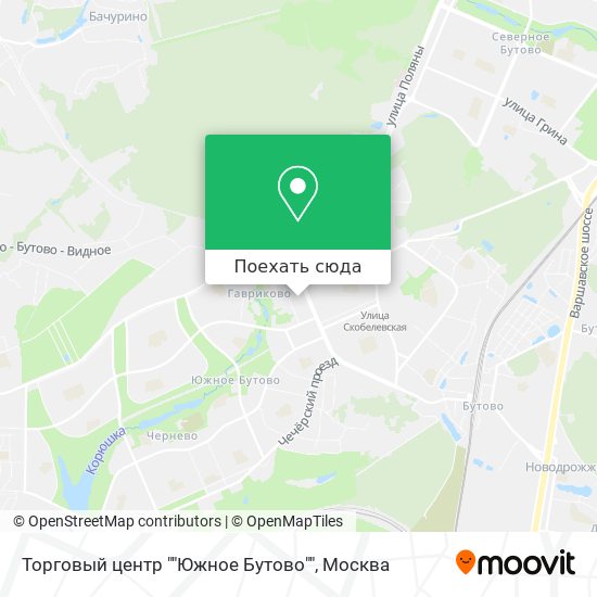 Карта Торговый центр ""Южное Бутово""