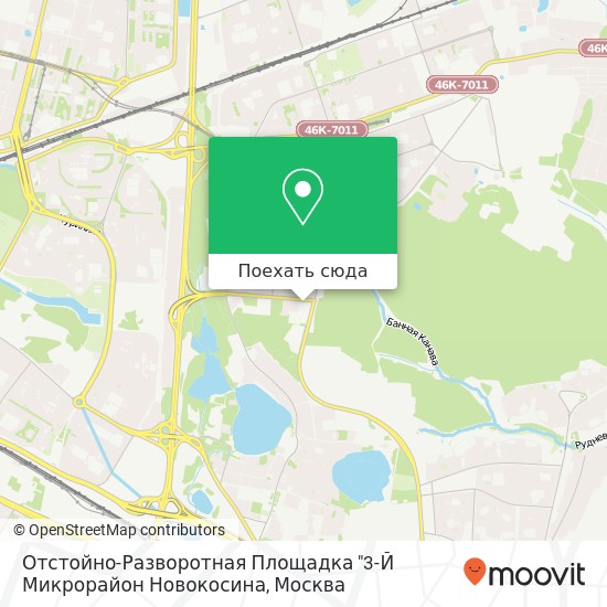Карта Отстойно-Разворотная Площадка "3-Й Микрорайон Новокосина