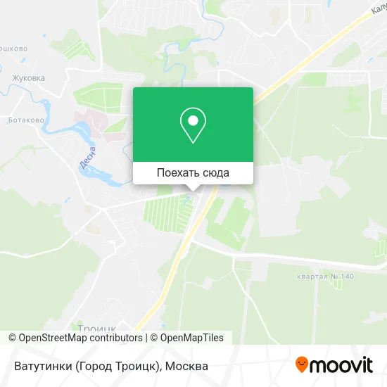 Карта Ватутинки (Город Троицк)