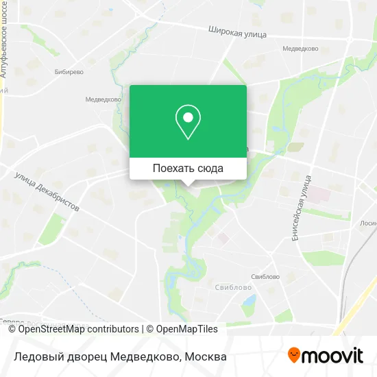 Карта Ледовый дворец Медведково