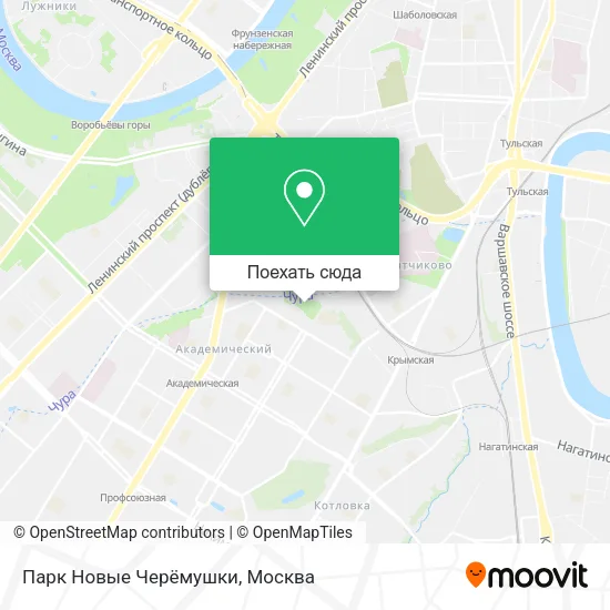 Карта Парк Новые Черёмушки