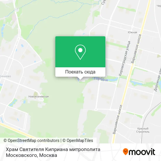 Карта Храм Святителя Киприана митрополита Московского
