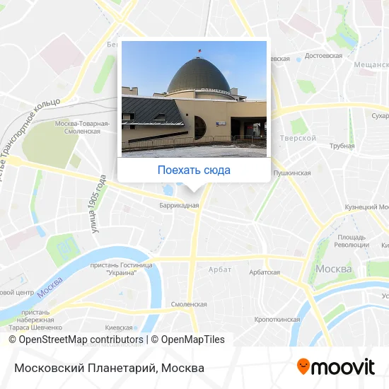 Карта Московский Планетарий