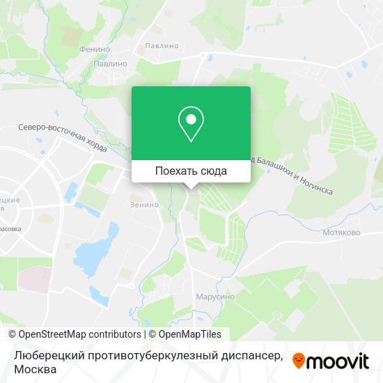 Карта Люберецкий противотуберкулезный диспансер