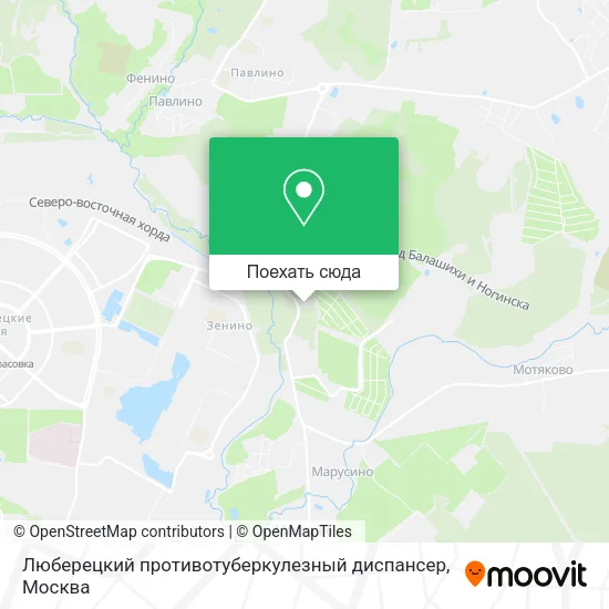 Карта Люберецкий противотуберкулезный диспансер