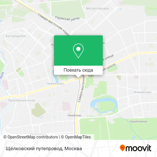 Карта Щёлковский путепровод