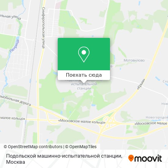 Карта Подольской машинно-испытательной станции