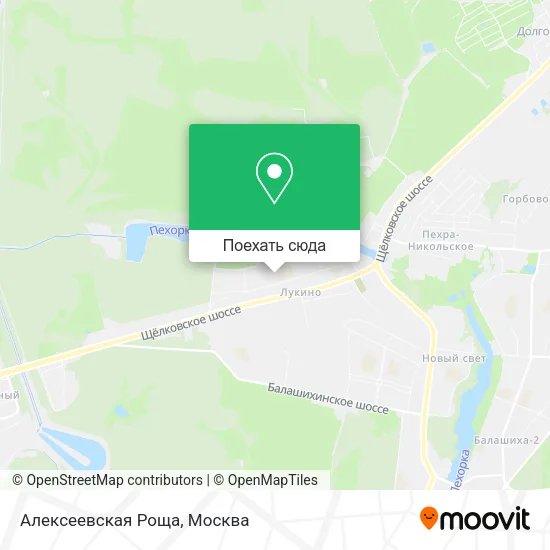 Карта Алексеевская Роща