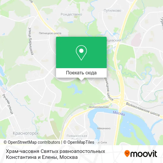 Карта Храм-часовня Святых равноапостольных Константина и Елены