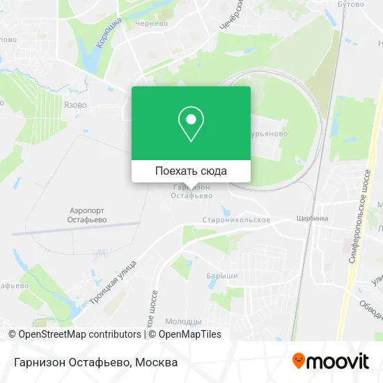 Карта Гарнизон Остафьево