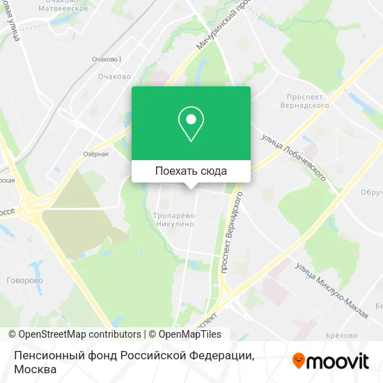 Карта Пенсионный фонд Российской Федерации