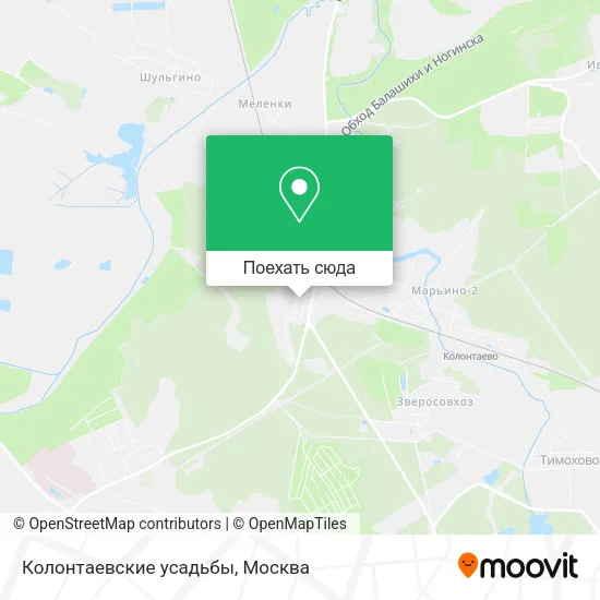 Карта Колонтаевские усадьбы