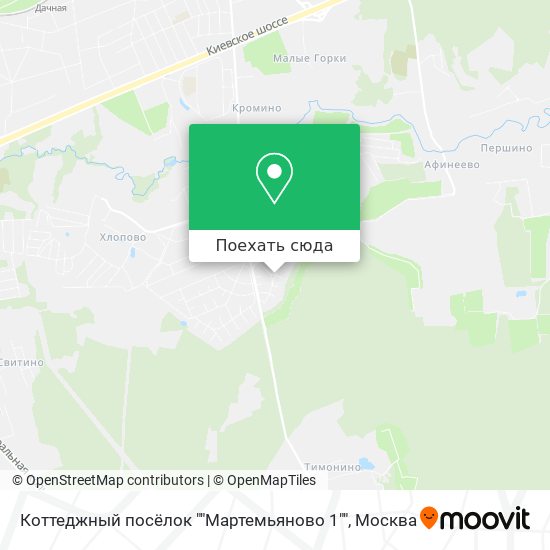 Карта Коттеджный посёлок ""Мартемьяново 1""