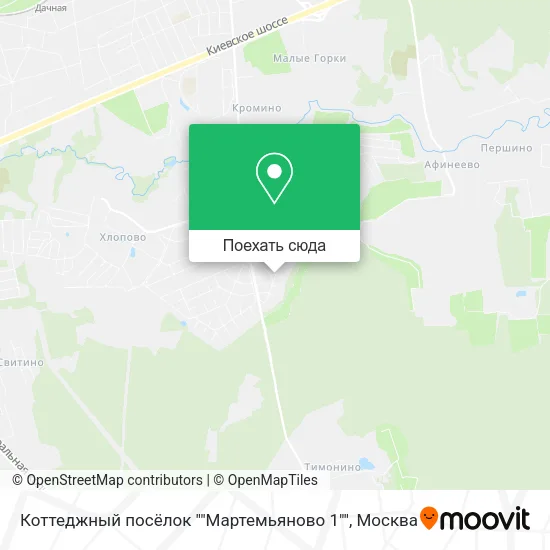 Карта Коттеджный посёлок ""Мартемьяново 1""