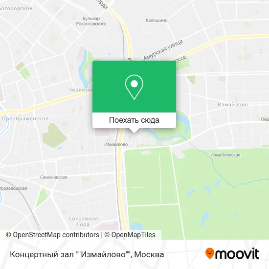 Карта Концертный зал ""Измайлово""