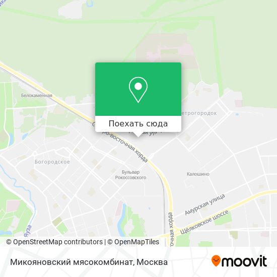 Карта Микояновский мясокомбинат