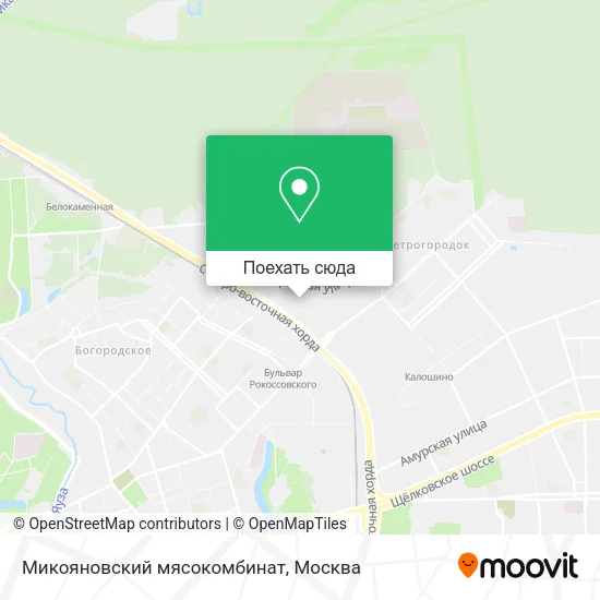 Карта Микояновский мясокомбинат