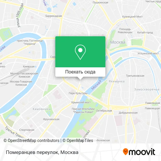 Карта Померанцев переулок