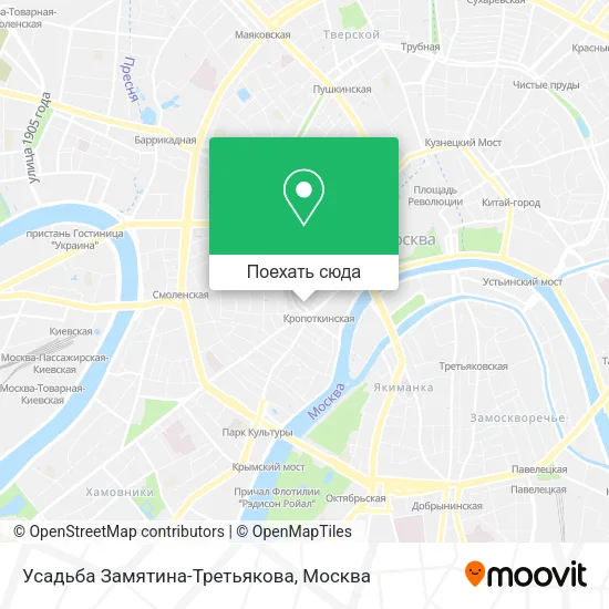 Карта Усадьба Замятина-Третьякова