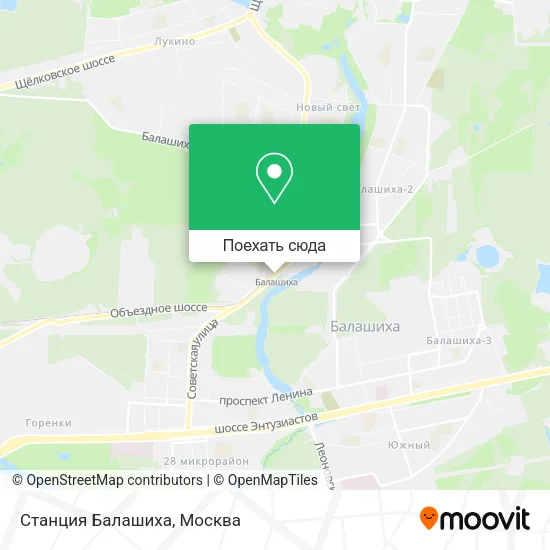 Карта Станция Балашиха