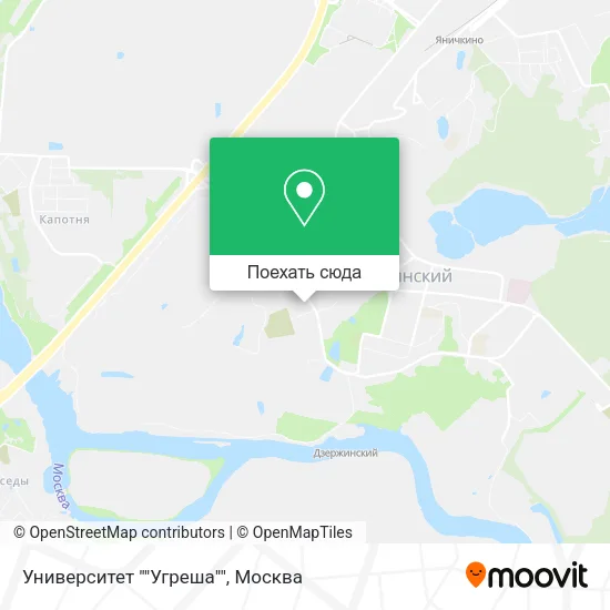 Карта Университет ""Угреша""
