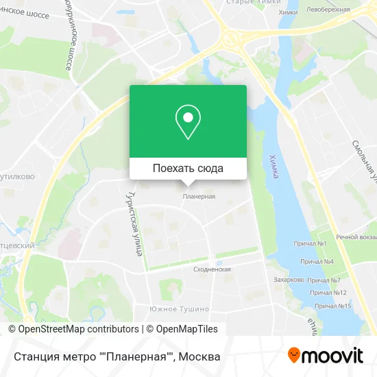 Карта Станция метро ""Планерная""