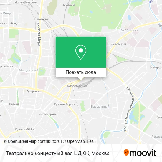 Карта Театрально-концертный зал ЦДКЖ