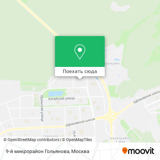 Карта 9-й микрорайон Гольянова