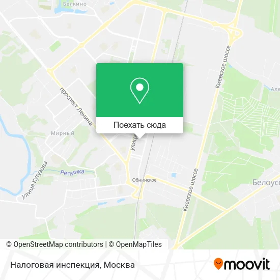 Карта Налоговая инспекция